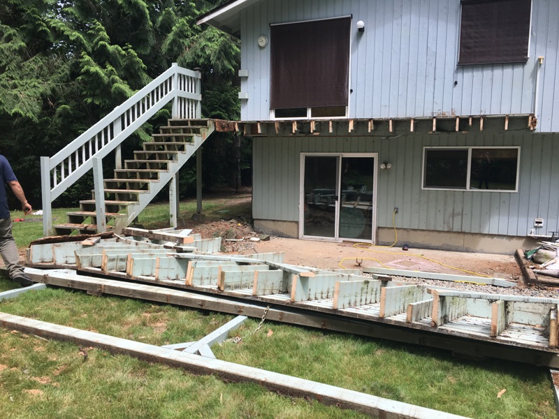 Deck replacement with trex